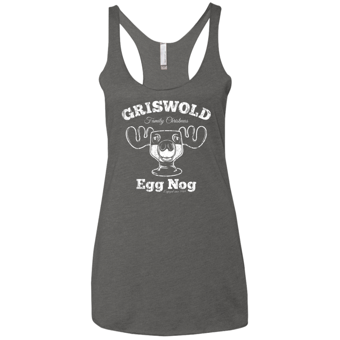Griswold Christmas Egg Nog Women's Triblend Racerback Tank