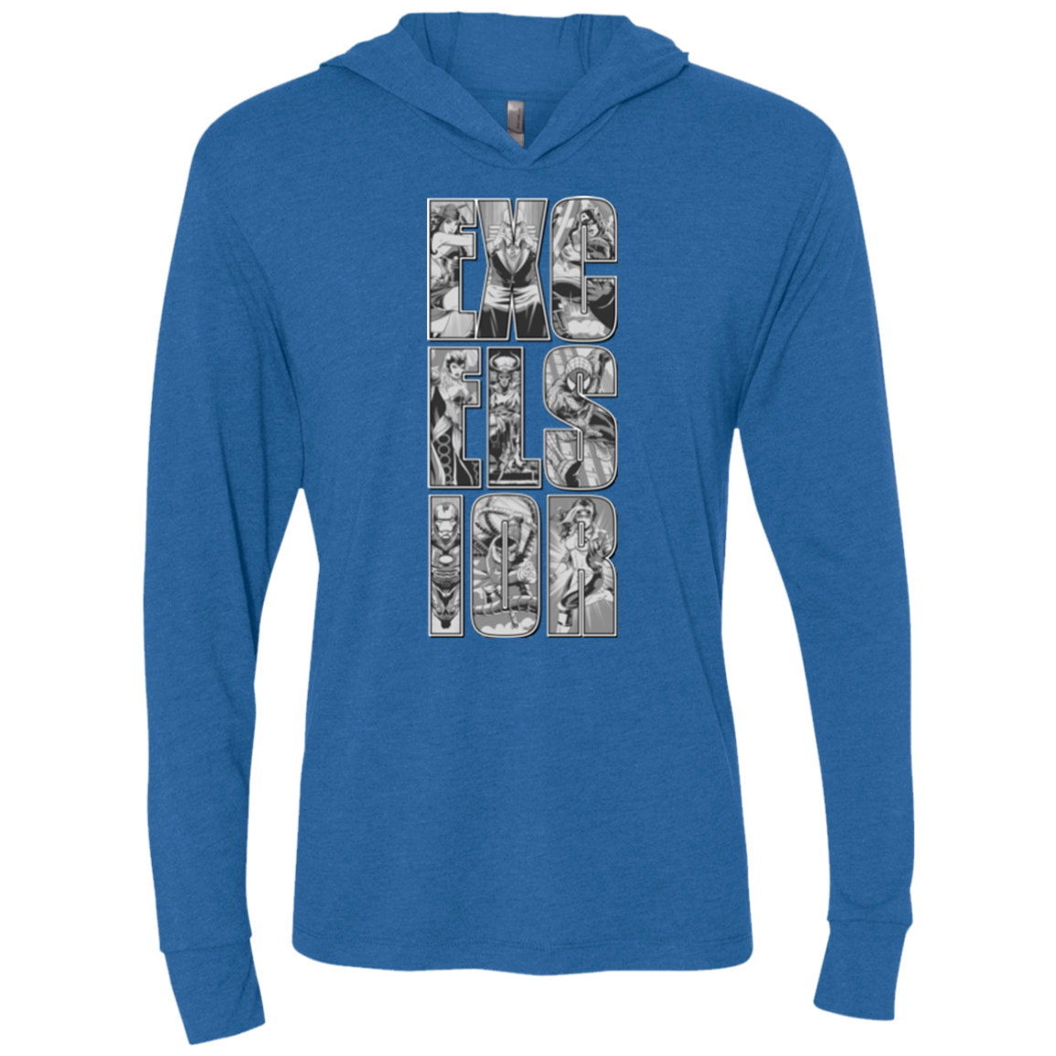 Excelsior Triblend Long Sleeve Hoodie Tee