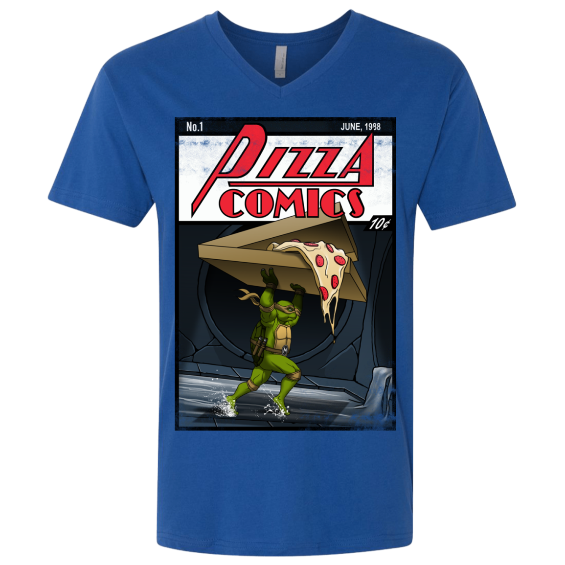 Pizza Comics Men's Premium V-Neck