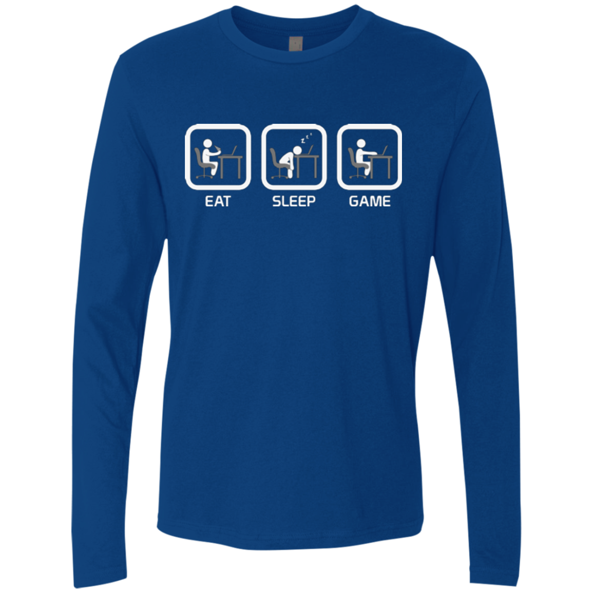 Eat Sleep Game PC Men's Premium Long Sleeve