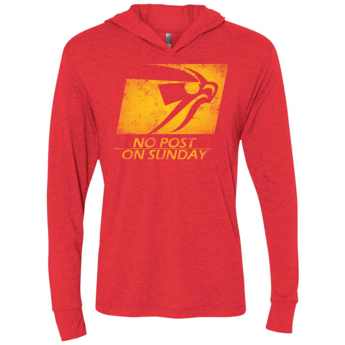 No Post On Sunday Triblend Long Sleeve Hoodie Tee