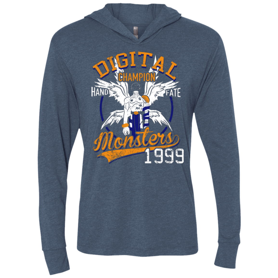 HAND OF FATE Triblend Long Sleeve Hoodie Tee