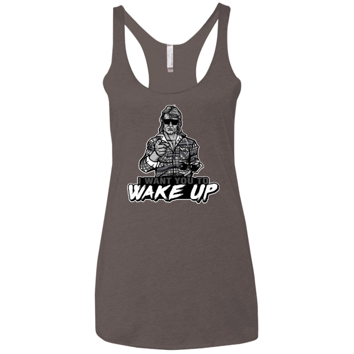 Wake Up Women's Triblend Racerback Tank