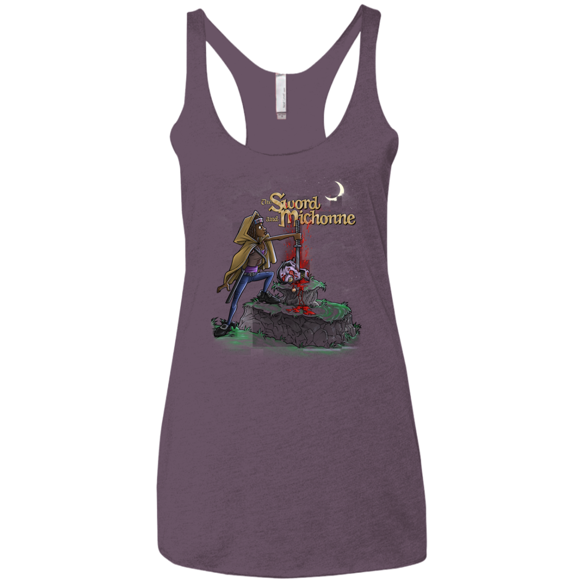 The Sword and Michonne Women's Triblend Racerback Tank