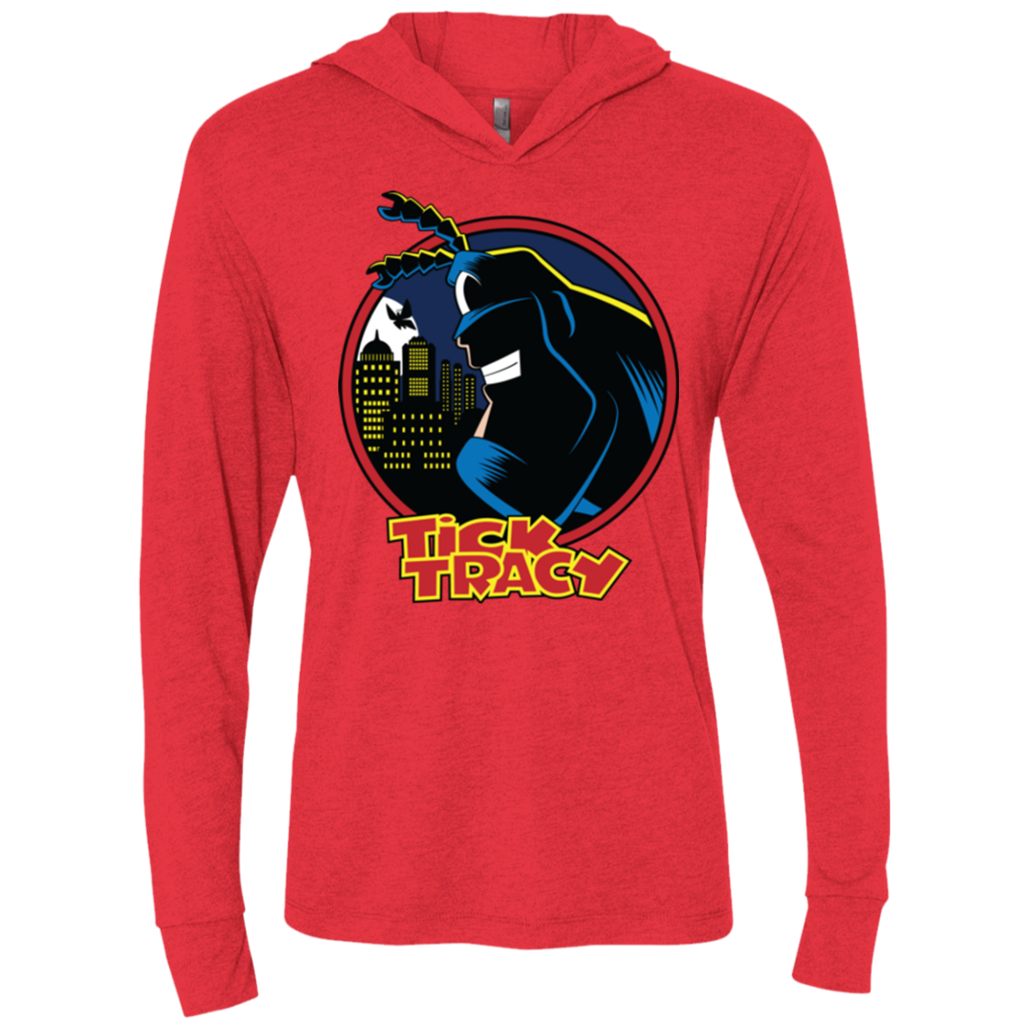 Tick Tracy Triblend Long Sleeve Hoodie Tee