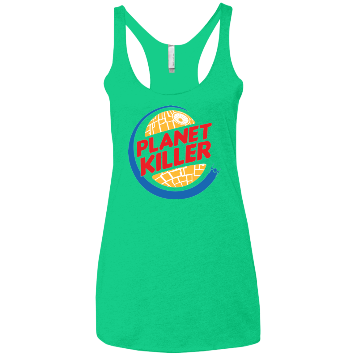 Planet Killer Women's Triblend Racerback Tank