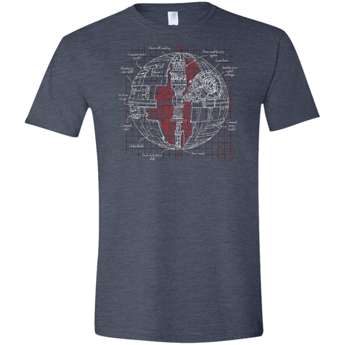 Death Star Plan Men's Semi-Fitted Softstyle