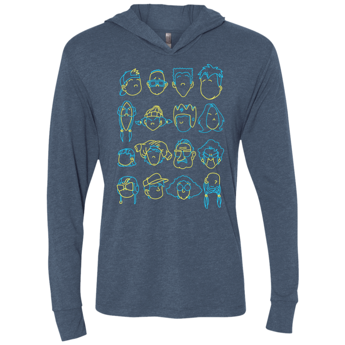 RECESS Triblend Long Sleeve Hoodie Tee