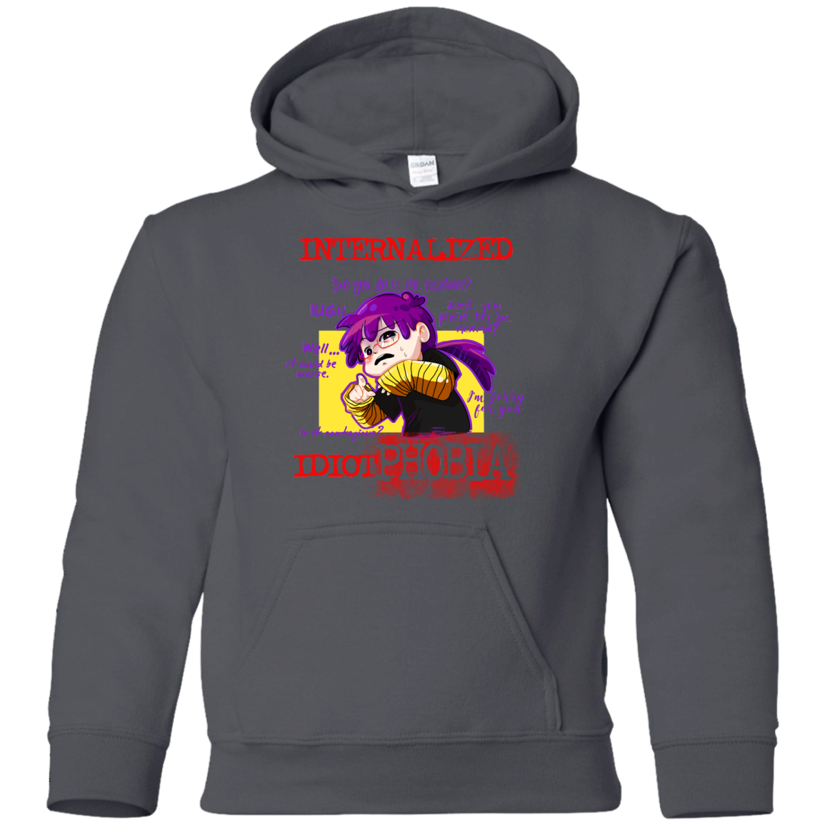 Idiot phobia Youth Hoodie