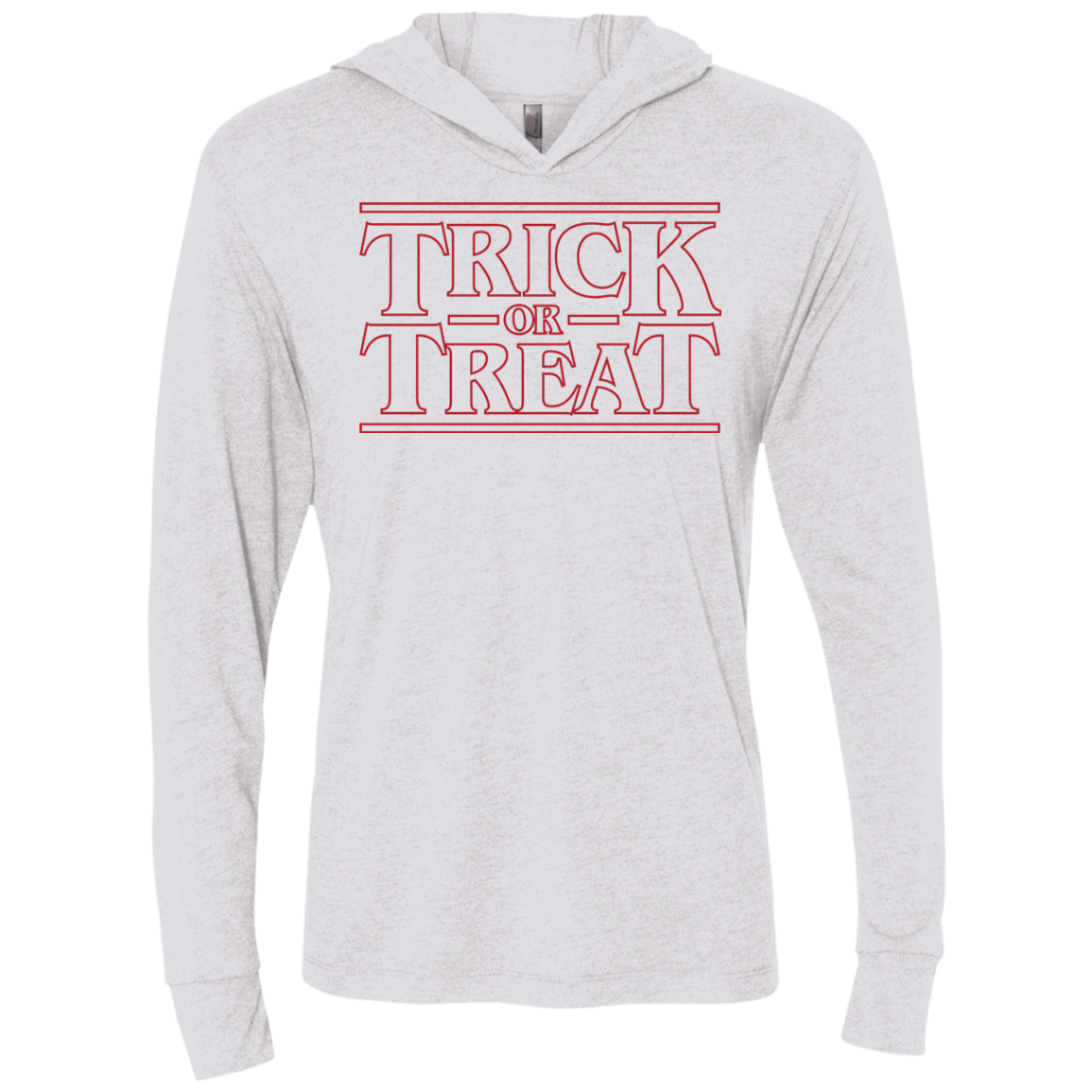 Trick Or Treat Triblend Long Sleeve Hoodie Tee