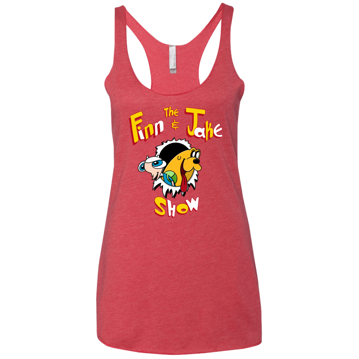 The Finn and Jake Show Women's Triblend Racerback Tank