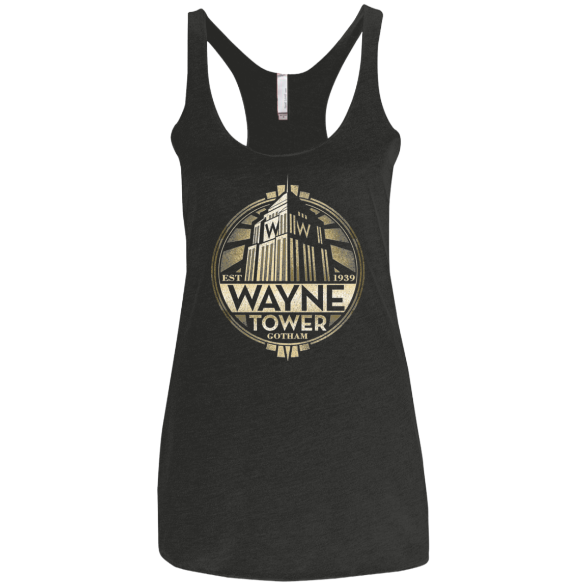Wayne Tower Women's Triblend Racerback Tank