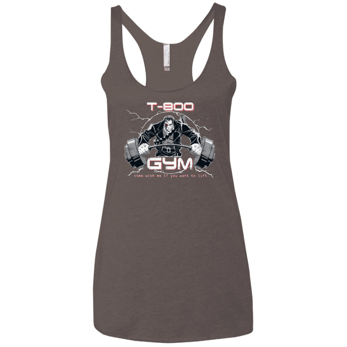 T-800 gym Women's Triblend Racerback Tank