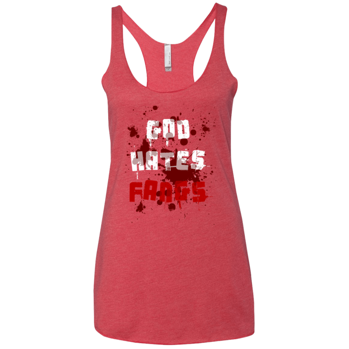 God hates fangs Women's Triblend Racerback Tank