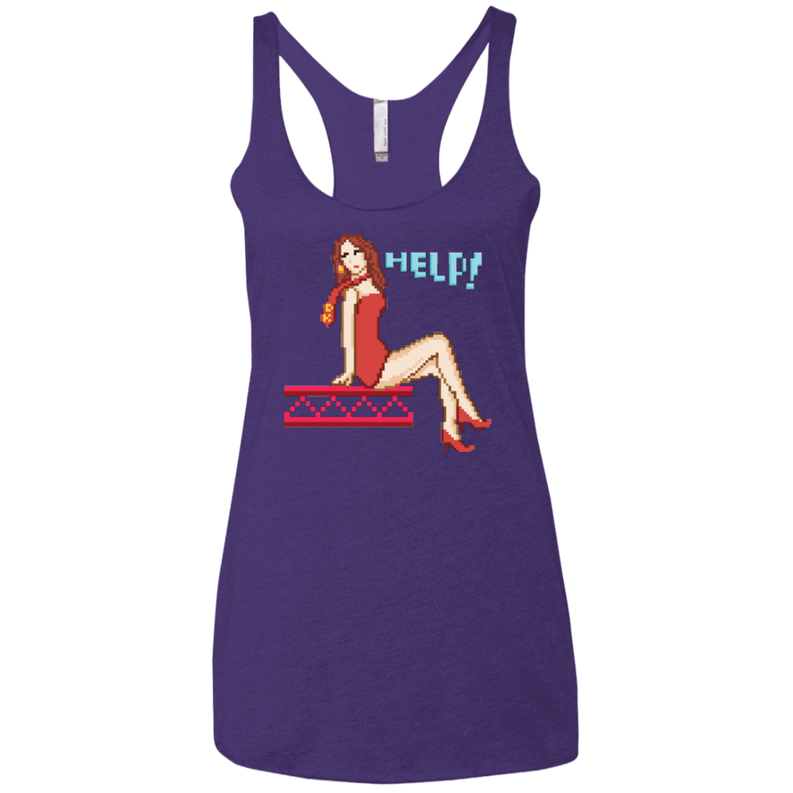 Pixel Pinup Pauline Women's Triblend Racerback Tank