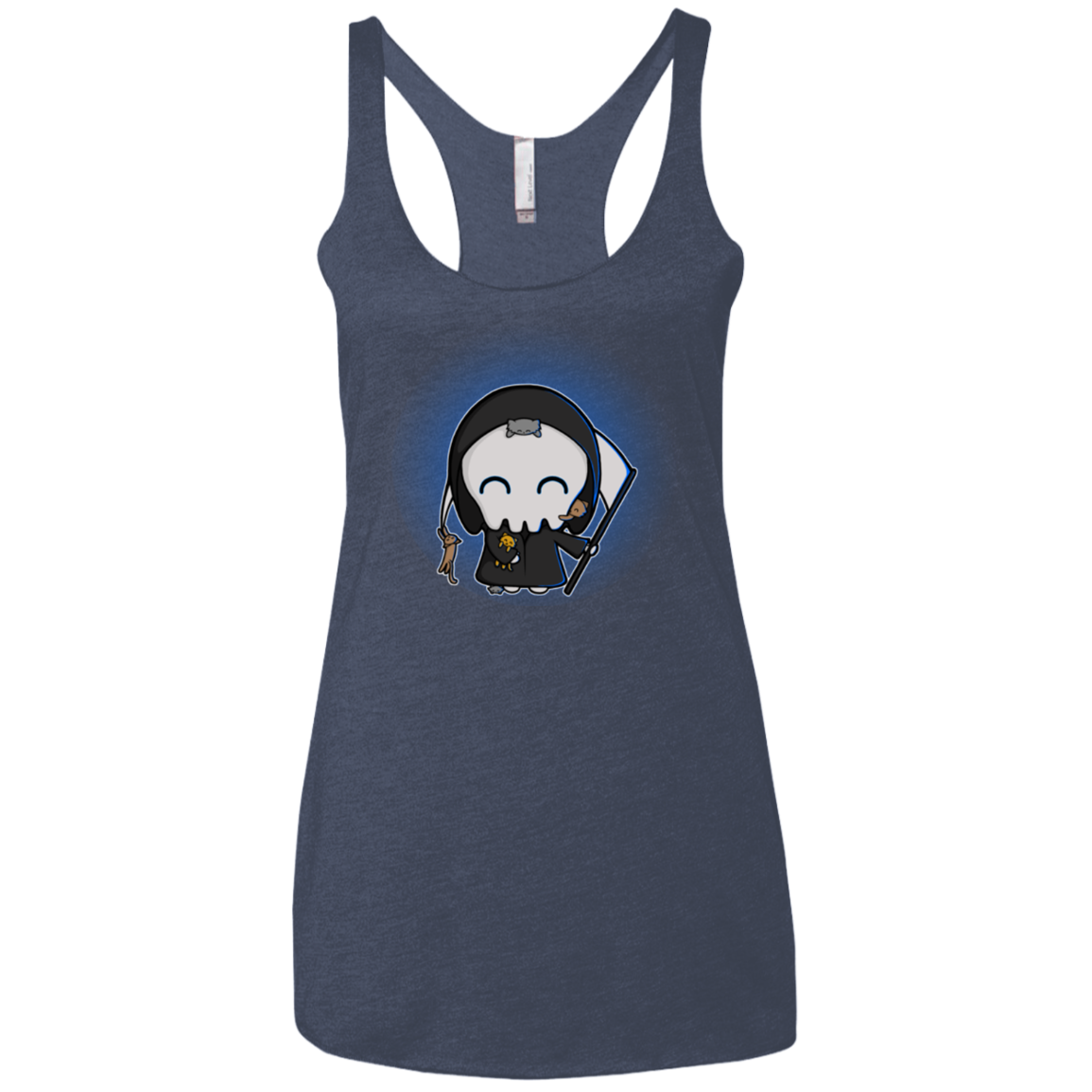 Death Loves Cats Women's Triblend Racerback Tank