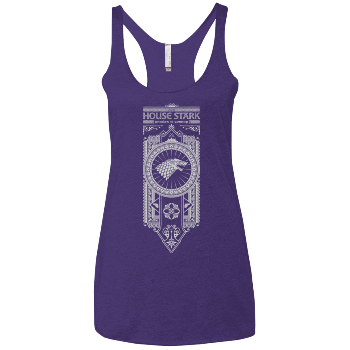 House Stark White Women's Triblend Racerback Tank