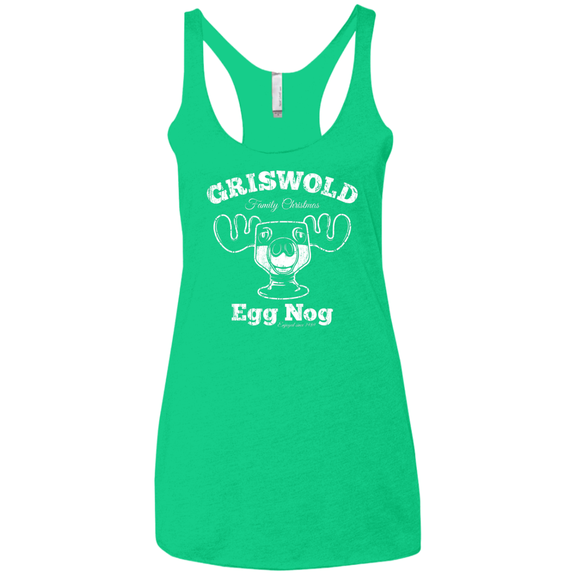 Griswold Christmas Egg Nog Women's Triblend Racerback Tank
