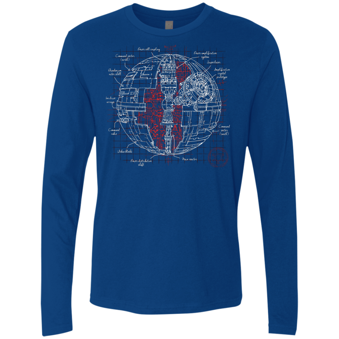 Death Star Plan Men's Premium Long Sleeve