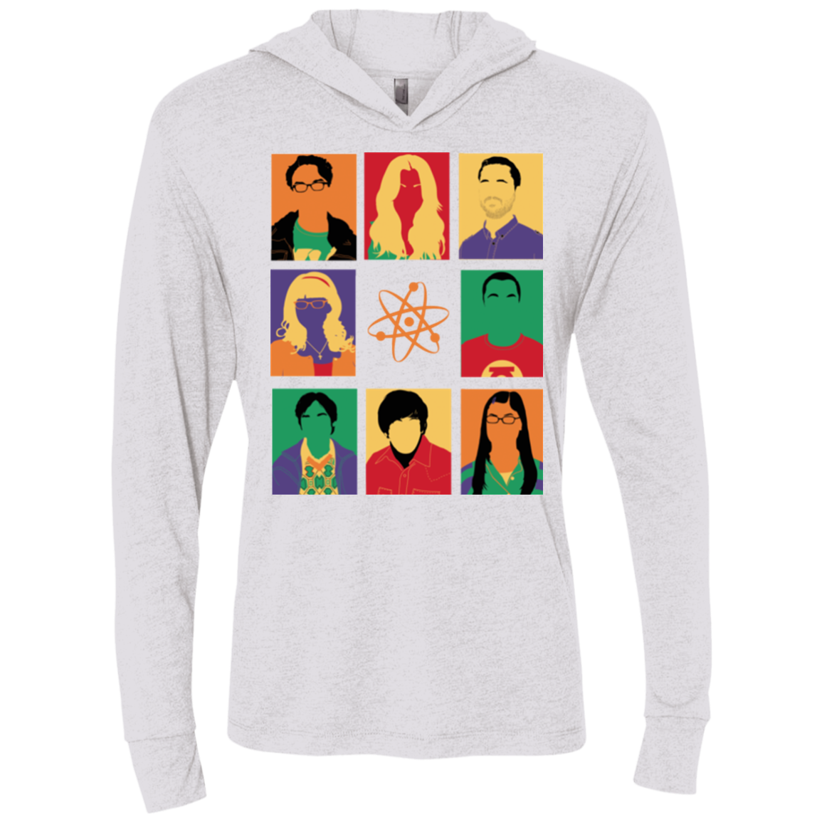 Theory pop Triblend Long Sleeve Hoodie Tee