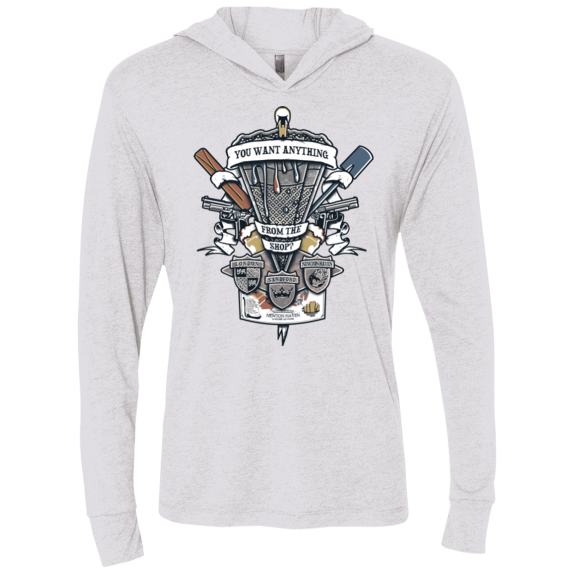 Three Cornetto's Crest Triblend Long Sleeve Hoodie Tee