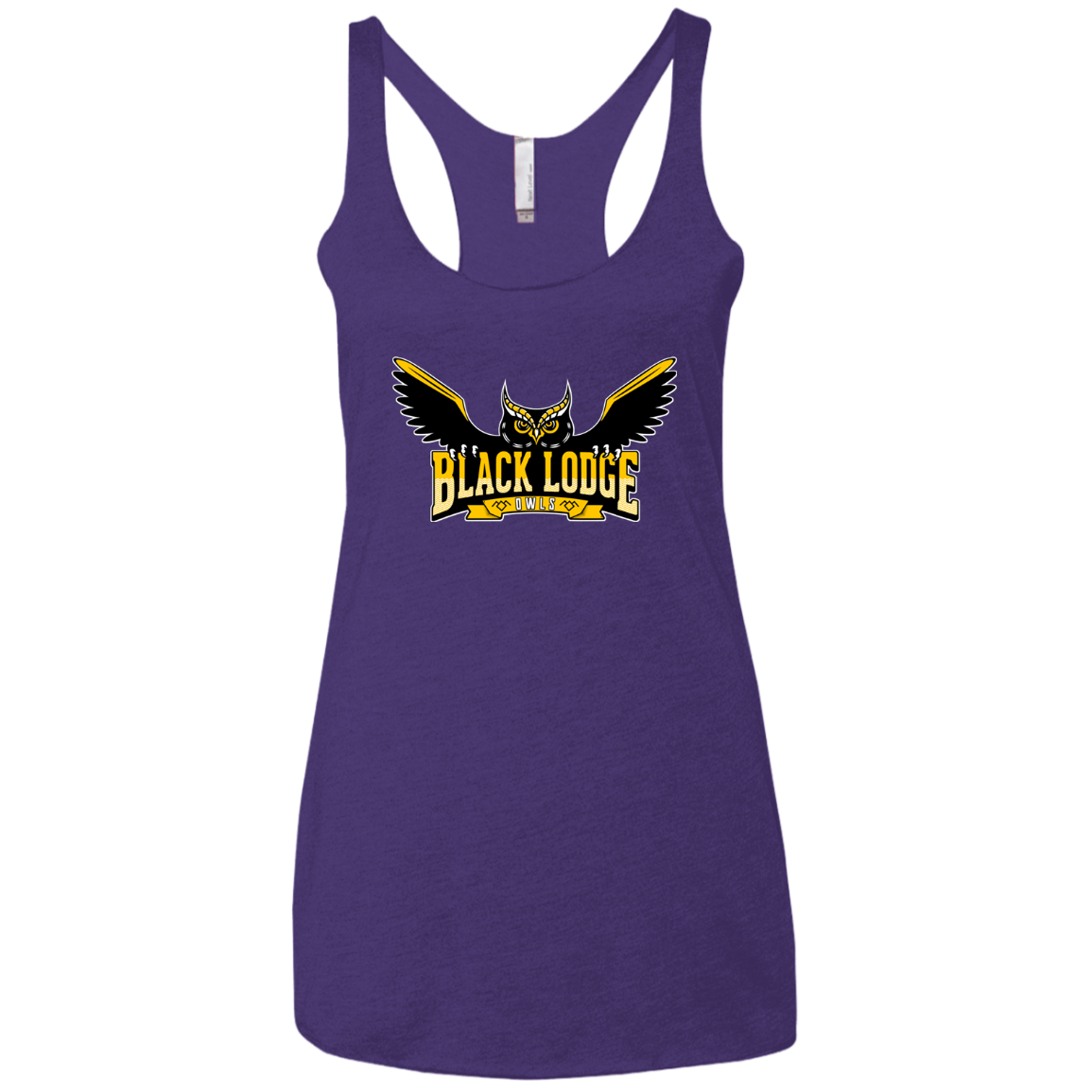 Black Lodge Owls Women's Triblend Racerback Tank