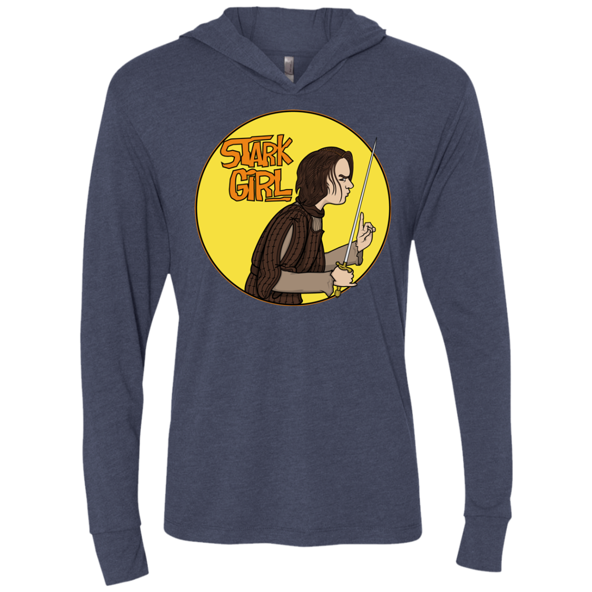 Stark girl Triblend Long Sleeve Hoodie Tee