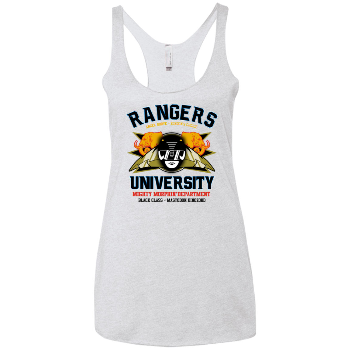 Rangers U Black Ranger Women's Triblend Racerback Tank