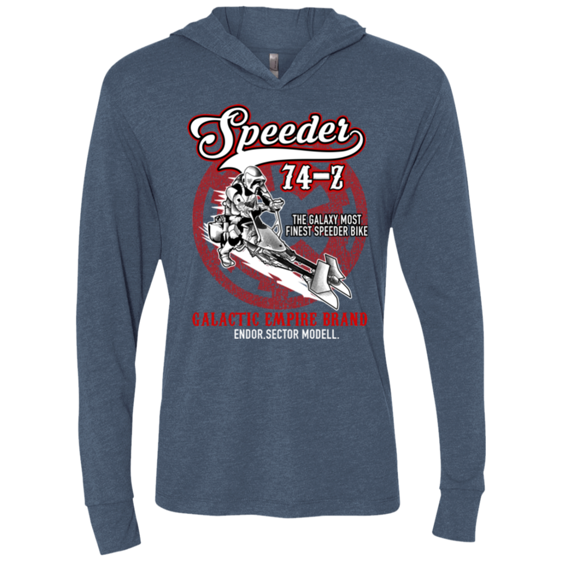 The Speeder Triblend Long Sleeve Hoodie Tee