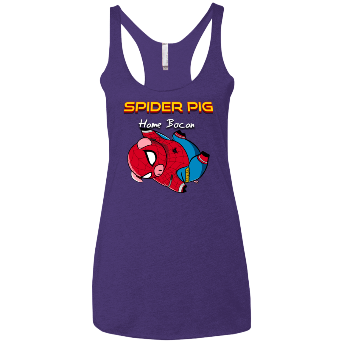 Spider Pig Hanging Women's Triblend Racerback Tank