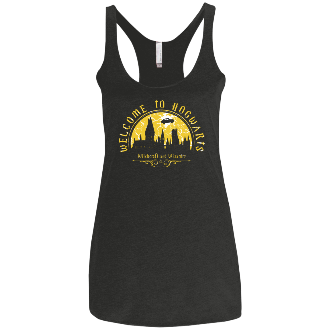 Welcome to Hogwarts Women's Triblend Racerback Tank