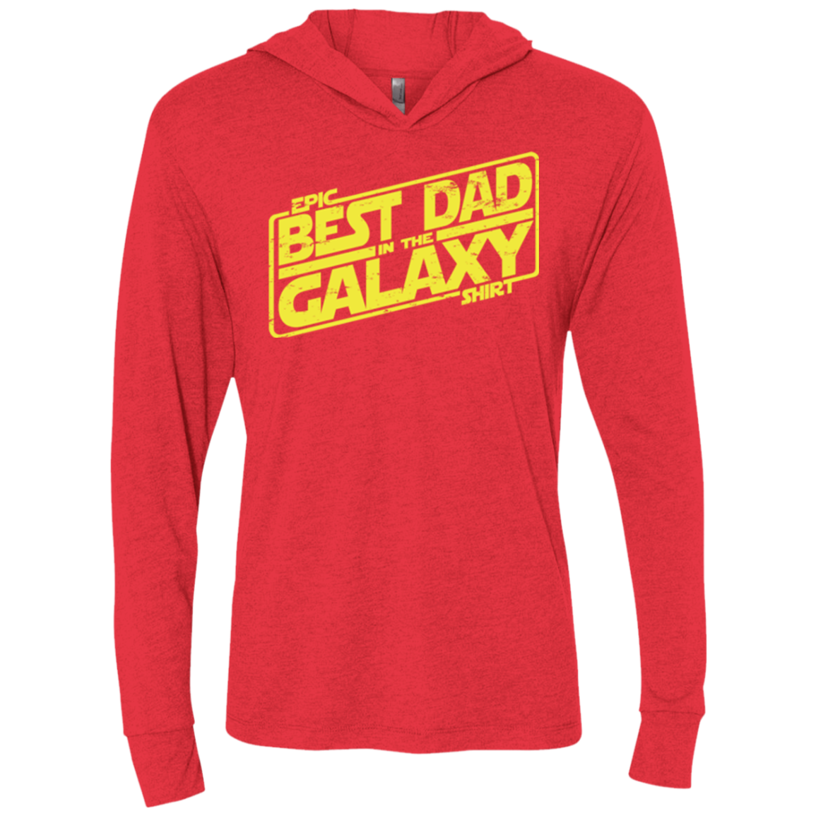 Best Dad in the Galaxy Triblend Long Sleeve Hoodie Tee