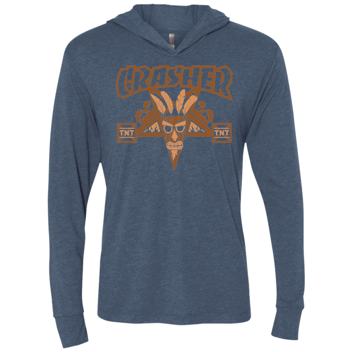 CRASHER Triblend Long Sleeve Hoodie Tee