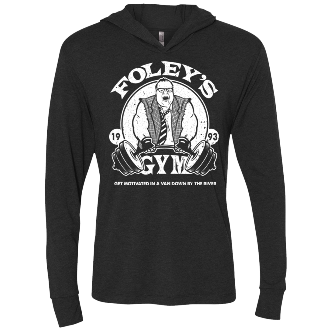 Foleys Gym Triblend Long Sleeve Hoodie Tee