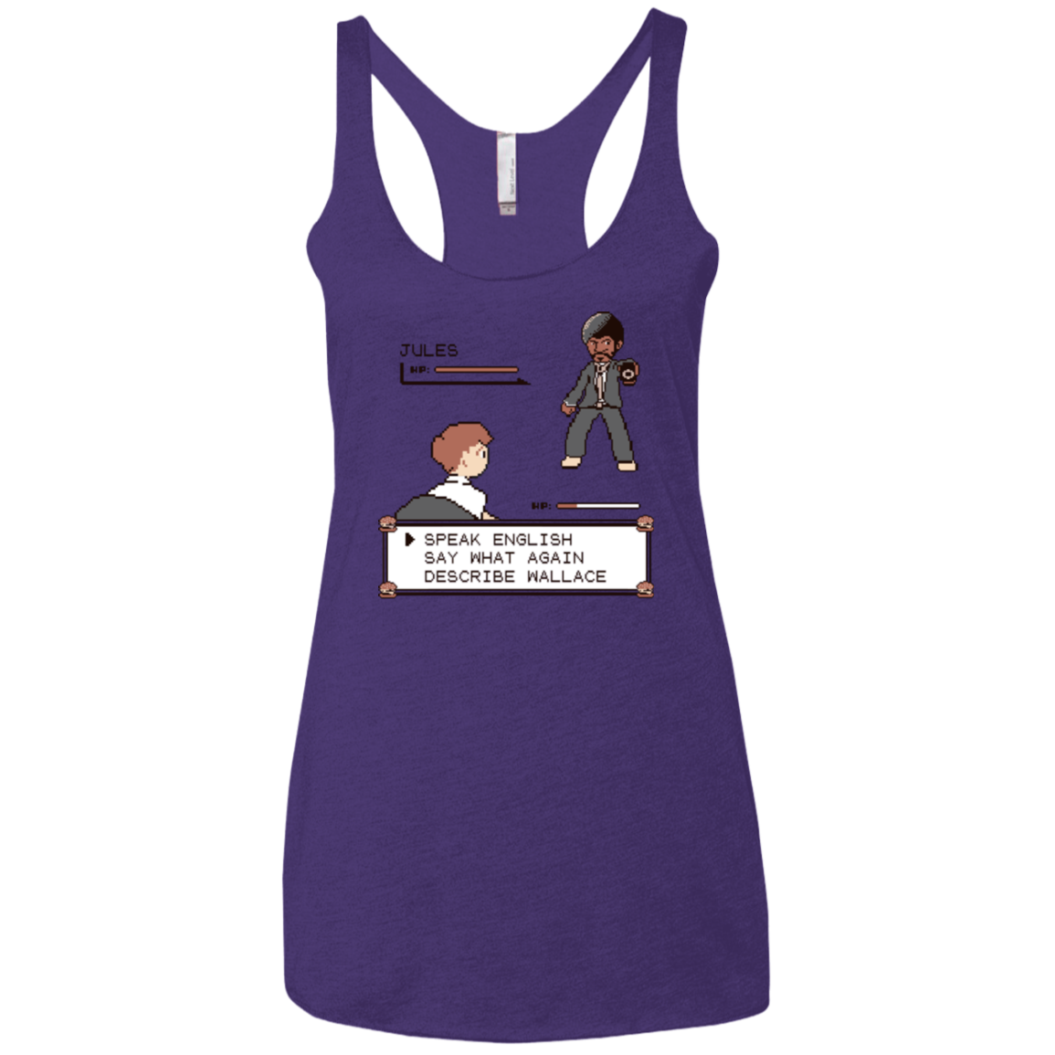 say what again Women's Triblend Racerback Tank