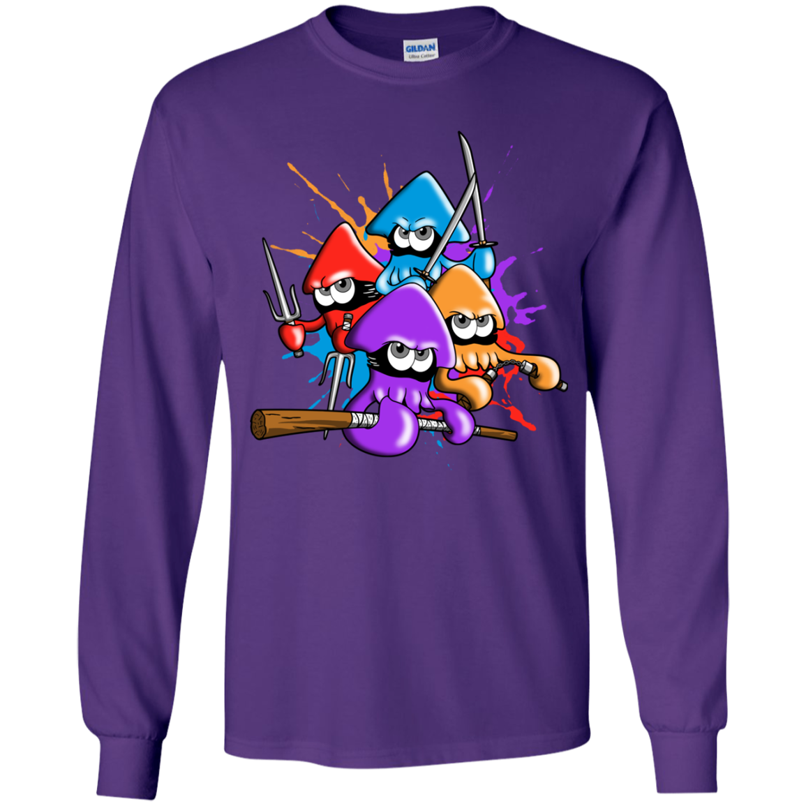 Teenage Mutant Ninja Squids Youth Long Sleeve T-Shirt