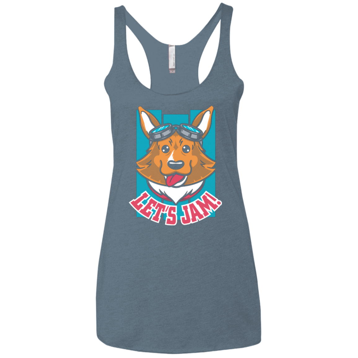 Lets Jam (2) Women's Triblend Racerback Tank
