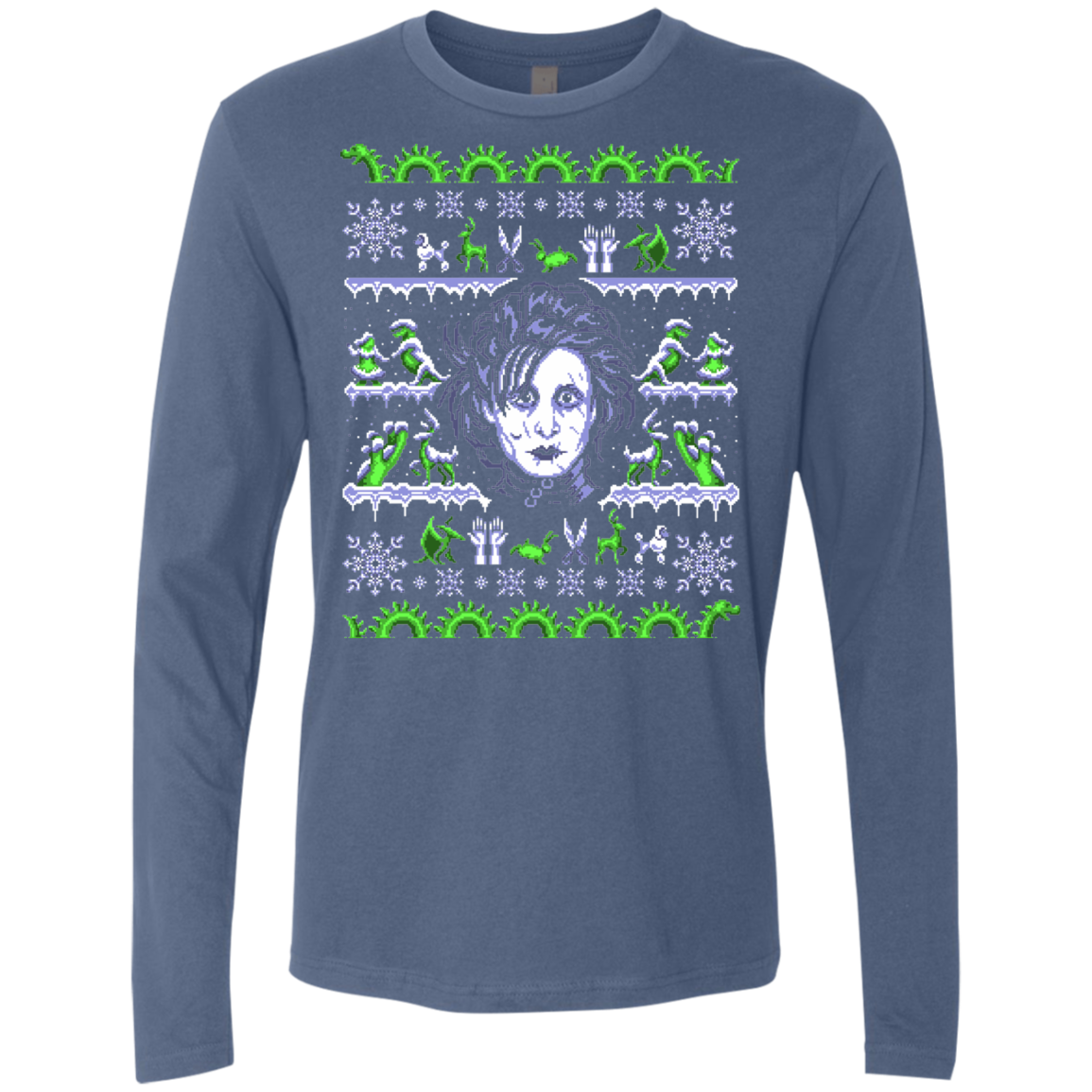 Edward Scissorhands ugly sweater Men's Premium Long Sleeve