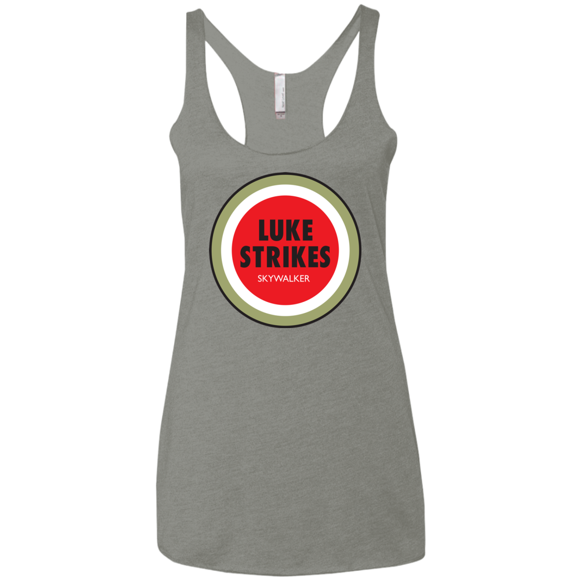 Luke Strikes Women's Triblend Racerback Tank