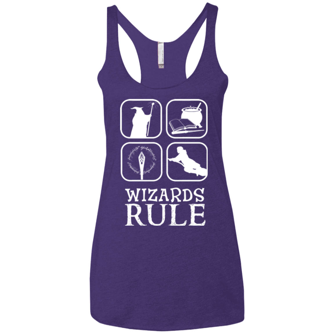 Wizards Rule Women's Triblend Racerback Tank