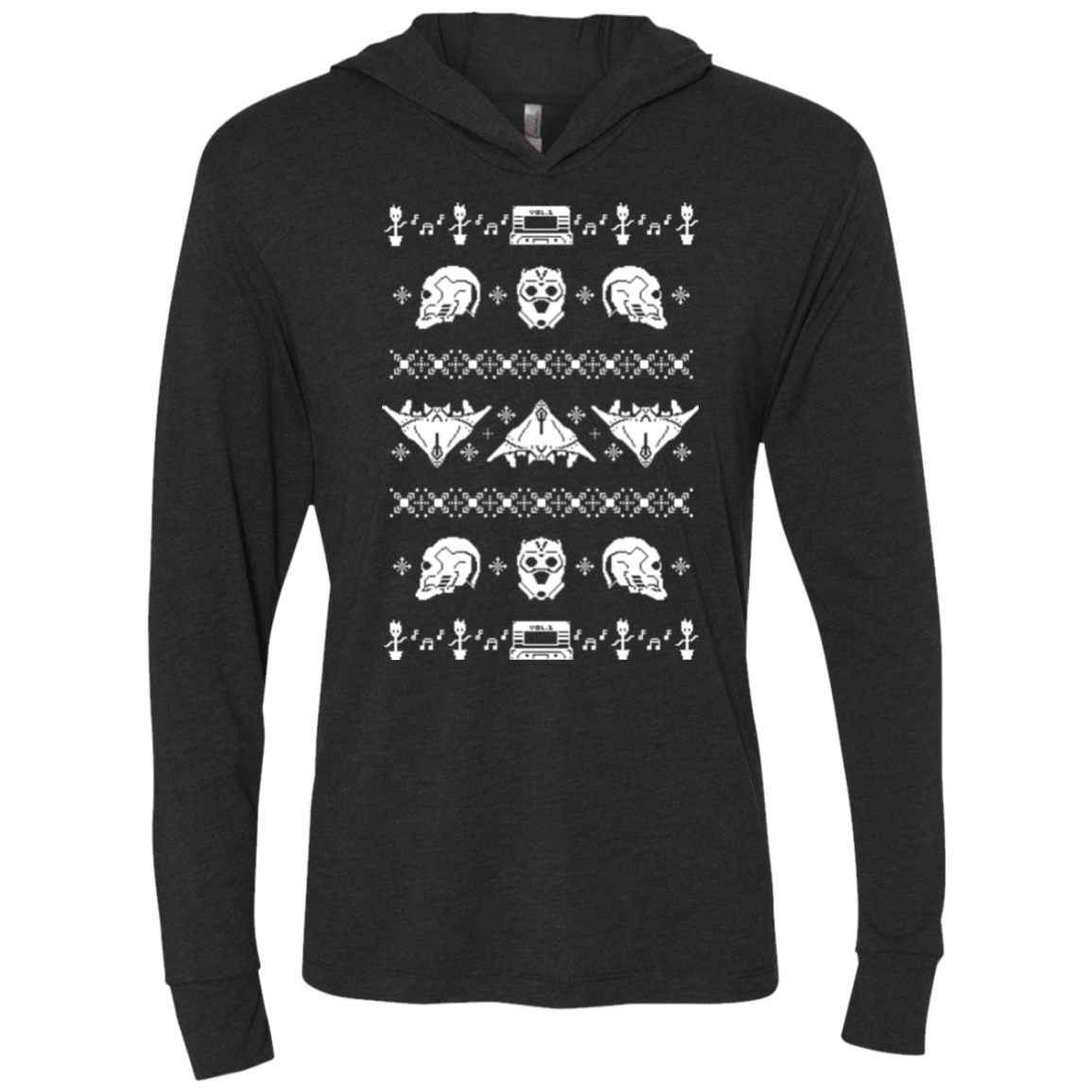 Merry Christmas A-Holes 2 Triblend Long Sleeve Hoodie Tee