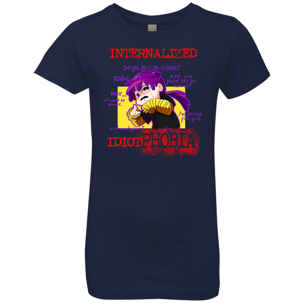 Idiot phobia Girls Premium T-Shirt