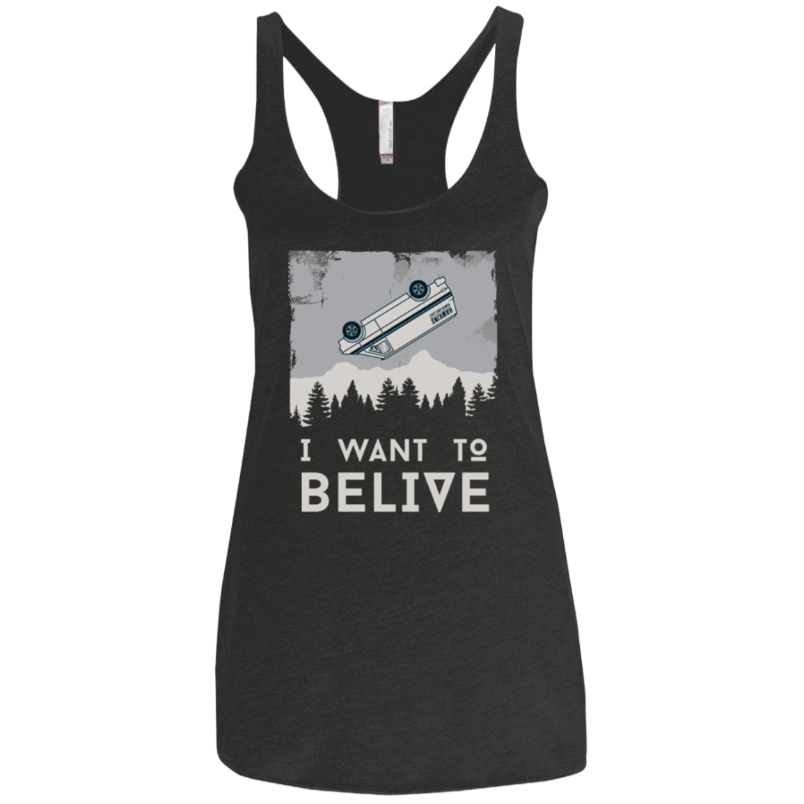 I Want to Believe Women's Triblend Racerback Tank