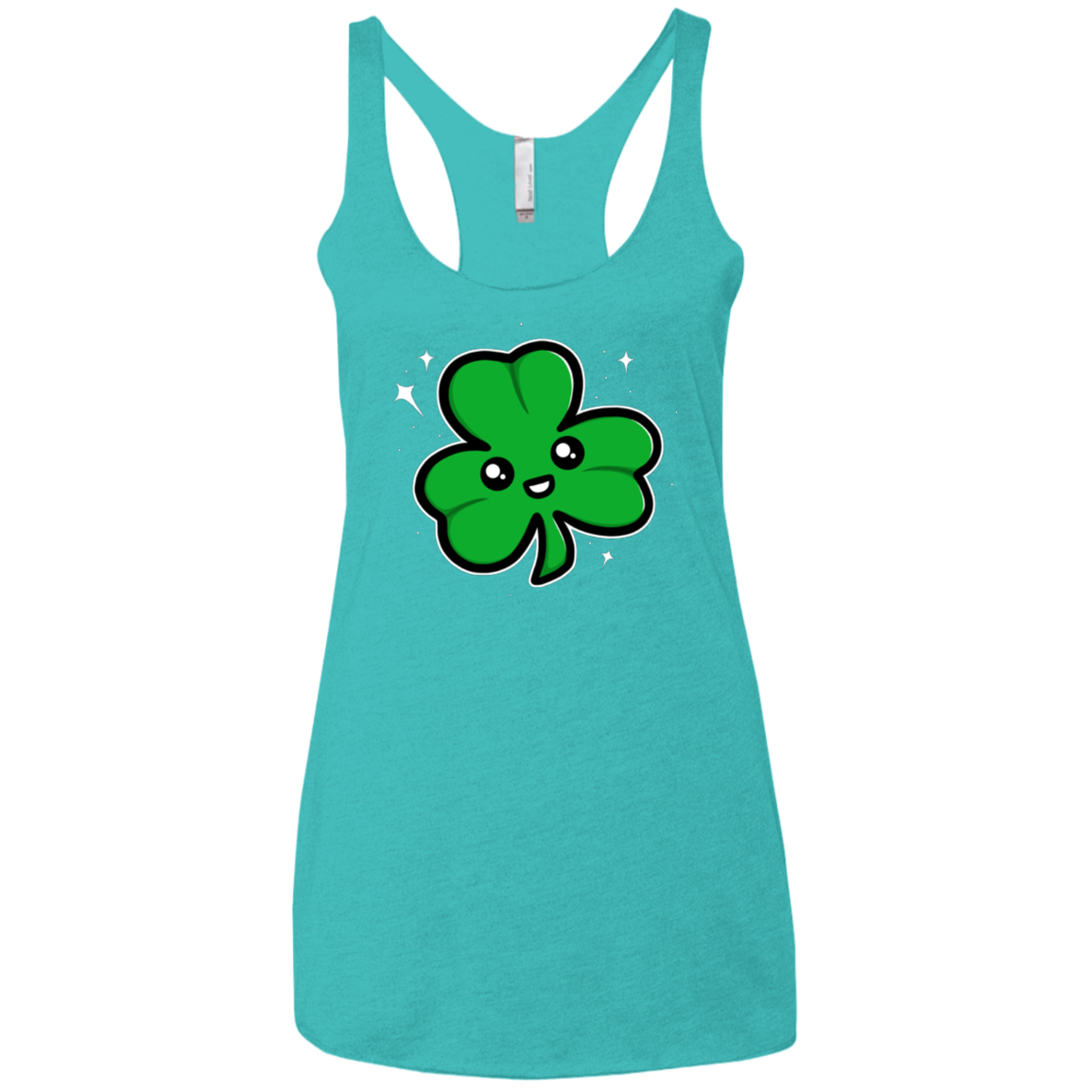 Super Cute Shamrock Women's Triblend Racerback Tank
