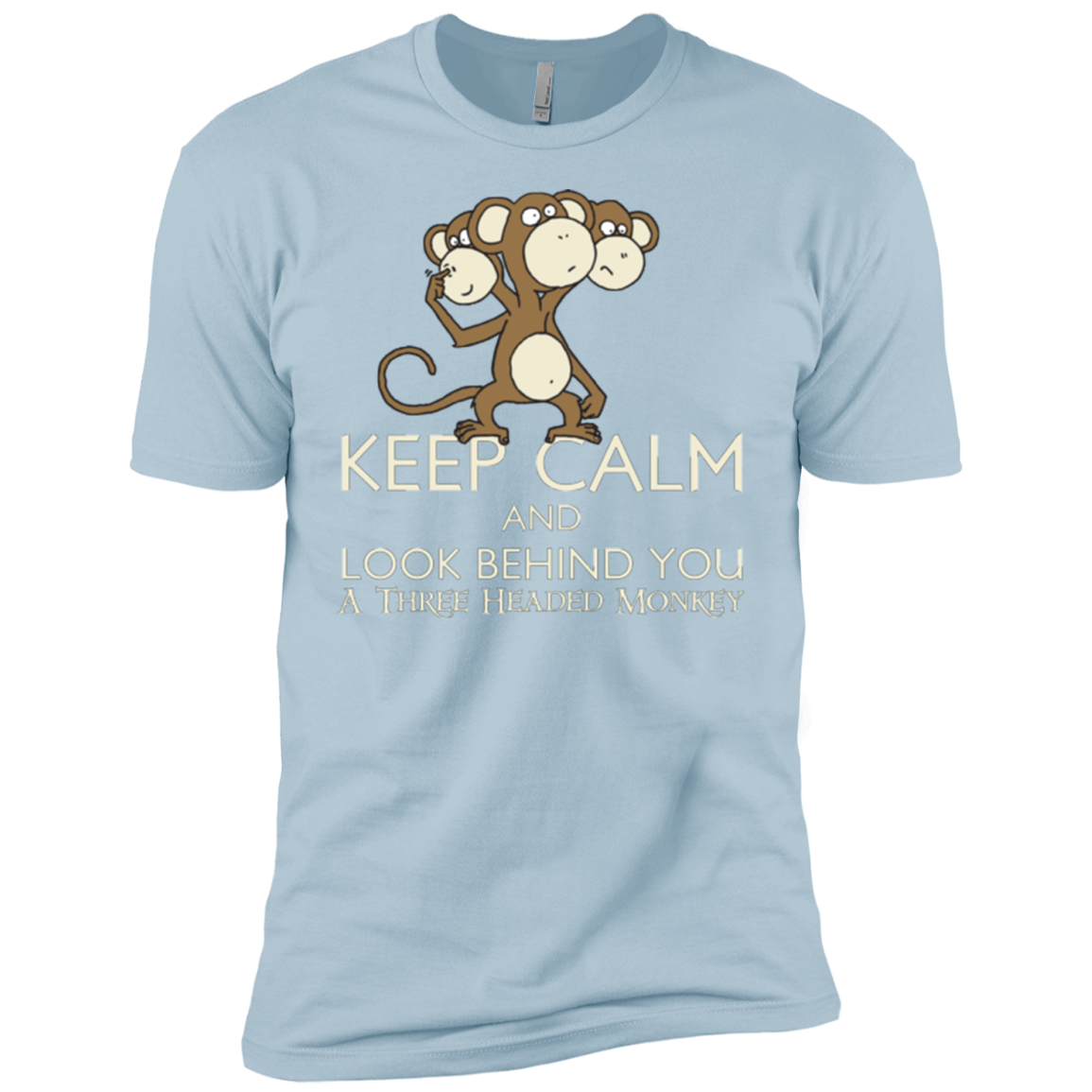 Keep Calm & Look Behind You A Three Headed Monkey Boys Premium T-Shirt