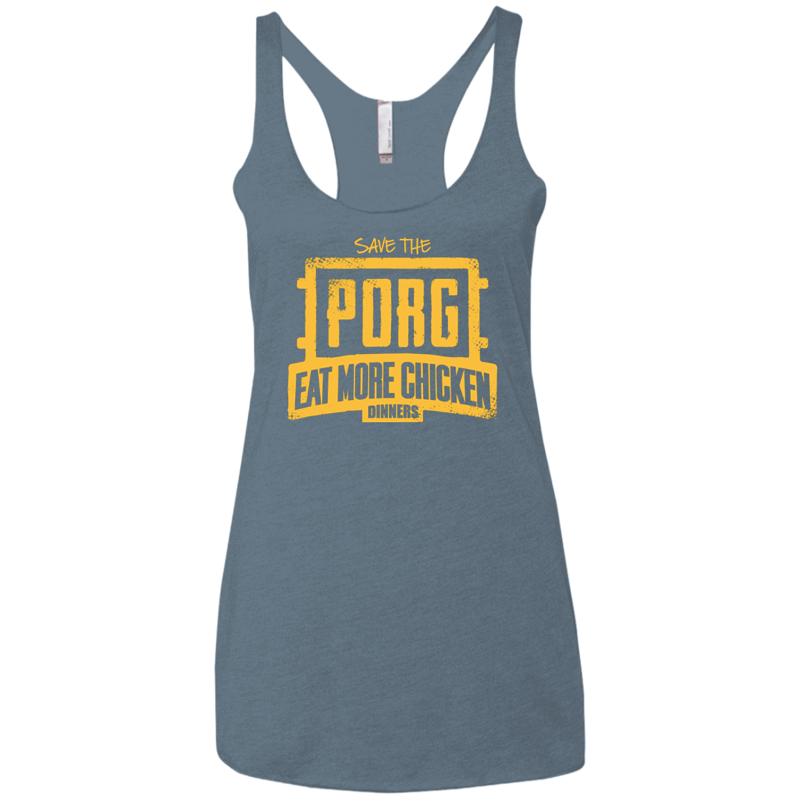 Eat More Chicken Women's Triblend Racerback Tank