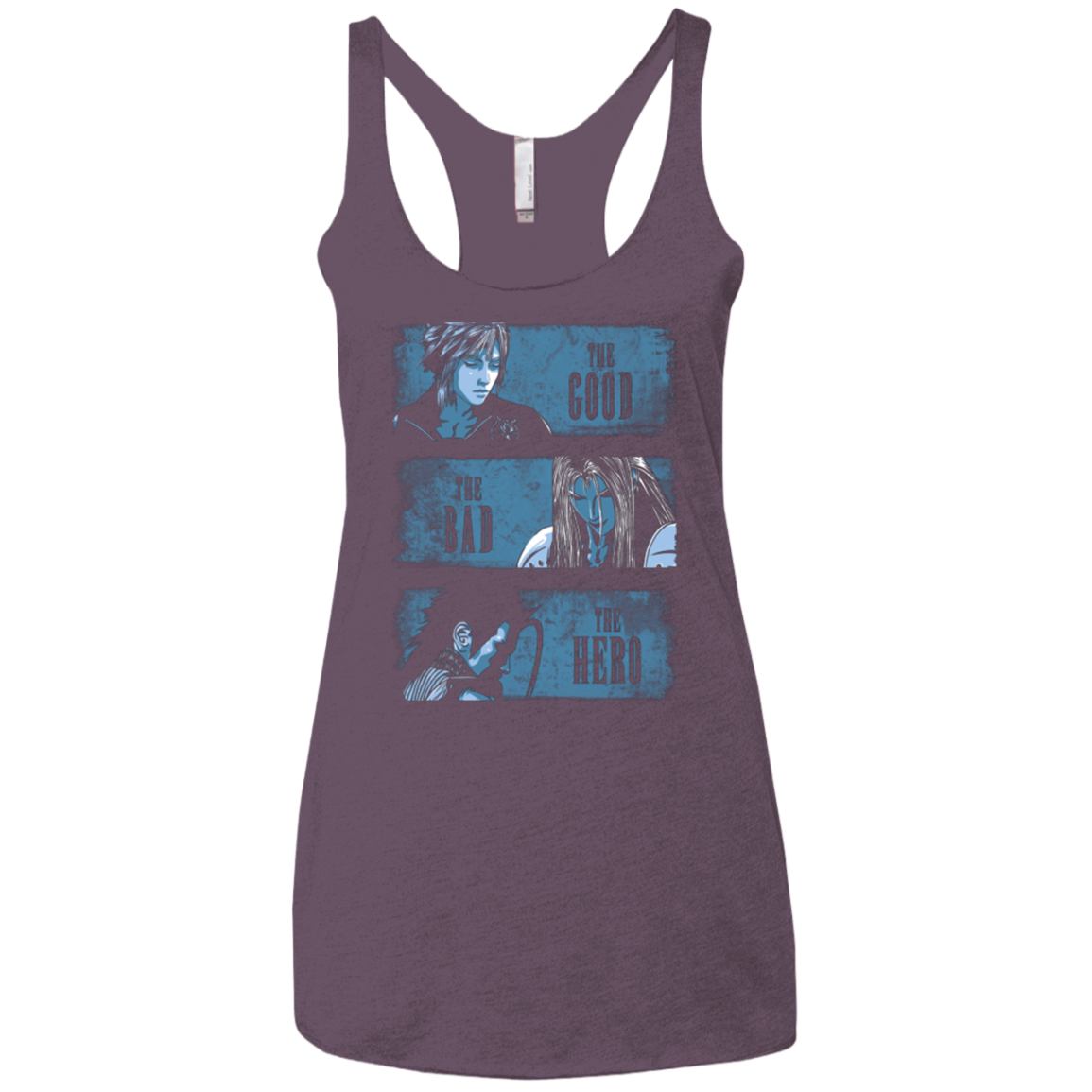 The Good the Bad and the Hero Women's Triblend Racerback Tank