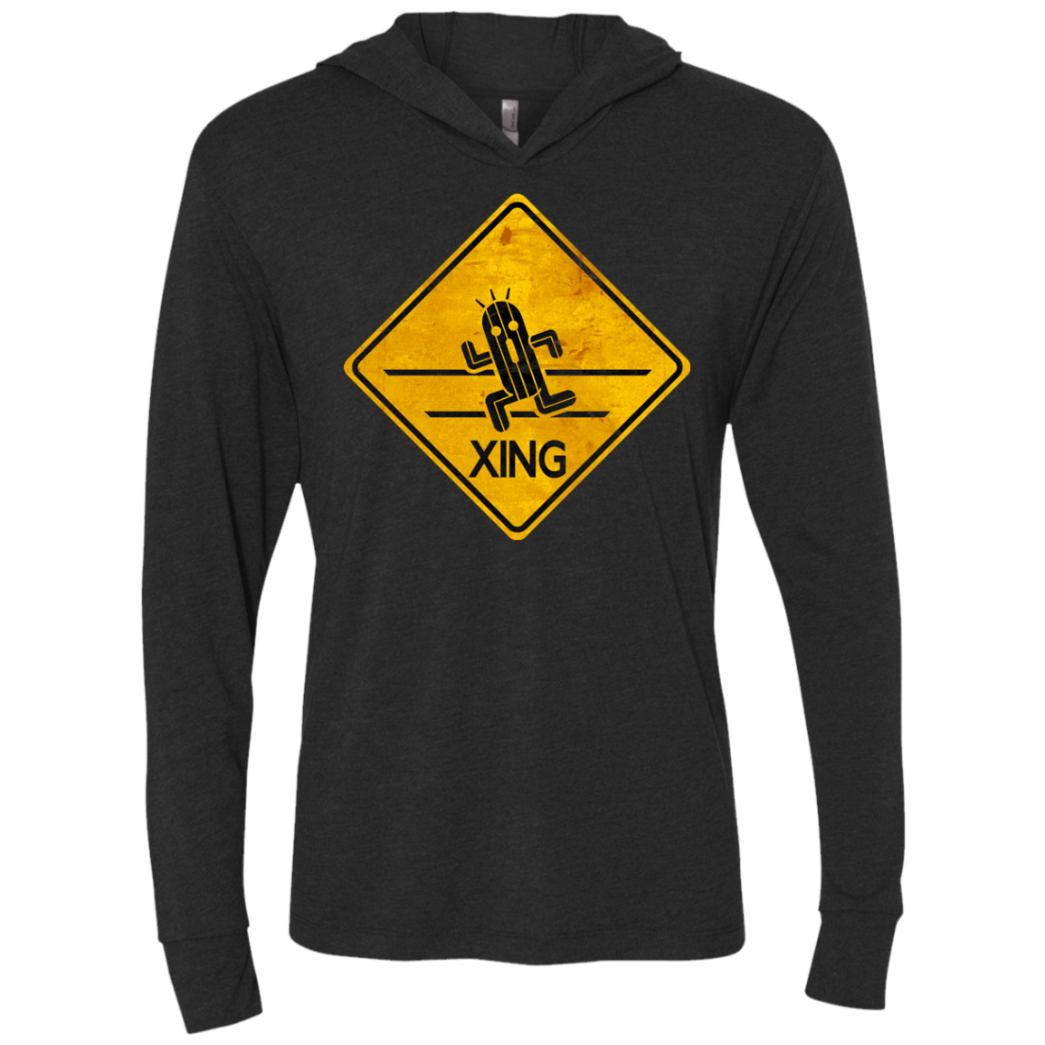 Cactuar Crossing Triblend Long Sleeve Hoodie Tee