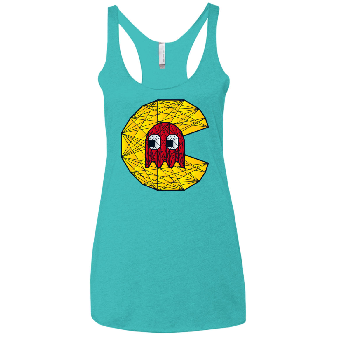 Poly Pac Man Women's Triblend Racerback Tank