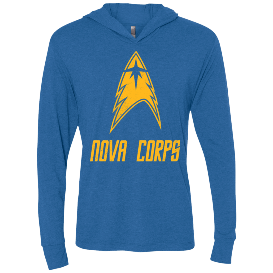 Space Gang Triblend Long Sleeve Hoodie Tee